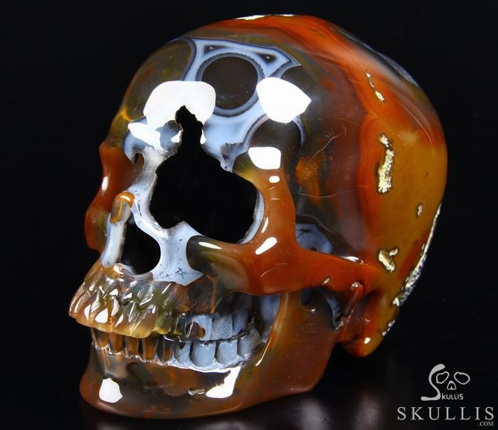 Nice Unique Geode Huge 5.0" Agate Carved Crystal Skull Nice Unique Geode Huge 5.0" Agate Carved Crystal Skull