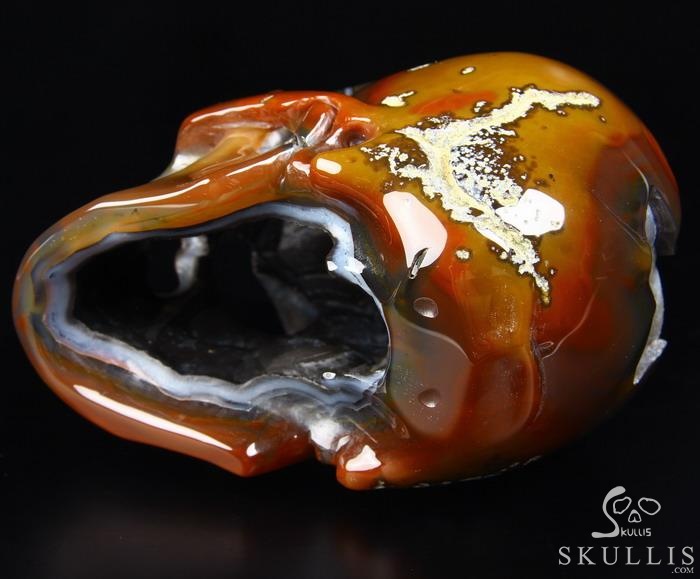 Nice Unique Geode Huge 5.0" Agate Carved Crystal Skull Nice Unique Geode Huge 5.0" Agate Carved Crystal Skull