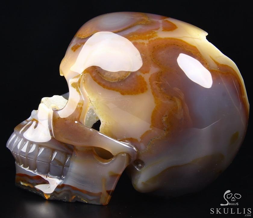 Nice Unique Huge 5.6" Agate Geode Carved Crystal Skull Nice Unique Huge 5.6" Agate Geode Carved Crystal Skull