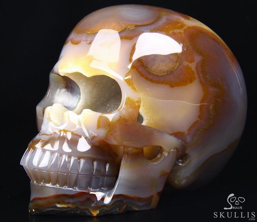 Nice Unique Huge 5.6" Agate Geode Carved Crystal Skull Nice Unique Huge 5.6" Agate Geode Carved Crystal Skull