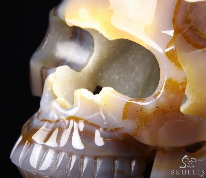 Nice Unique Huge 5.6" Agate Geode Carved Crystal Skull Nice Unique Huge 5.6" Agate Geode Carved Crystal Skull