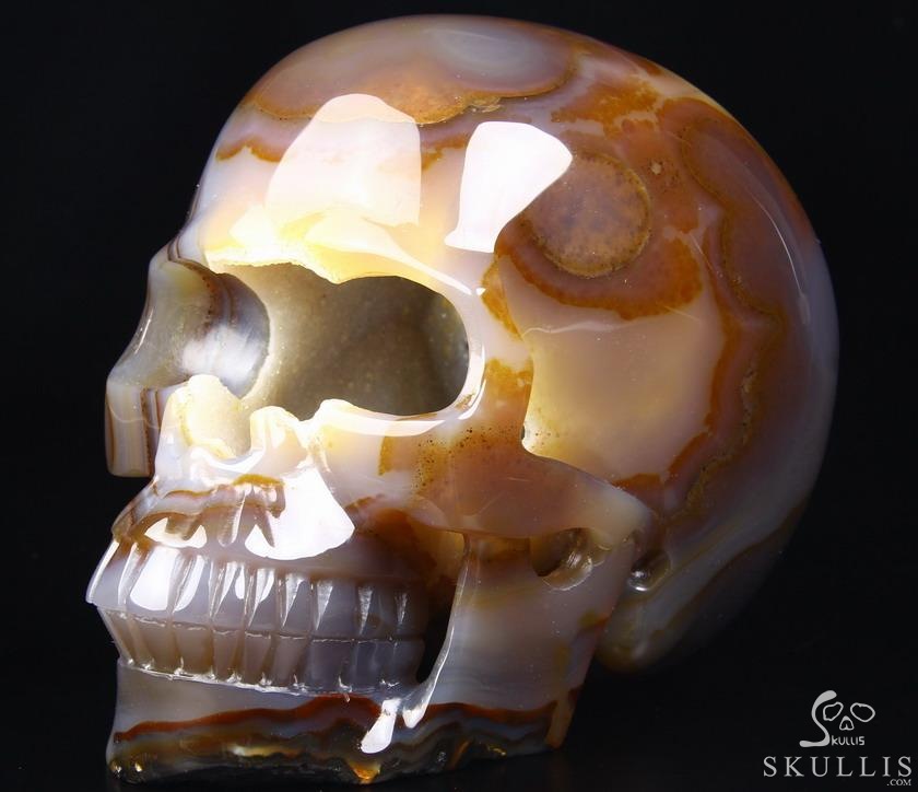 Nice Unique Huge 5.6" Agate Geode Carved Crystal Skull Nice Unique Huge 5.6" Agate Geode Carved Crystal Skull