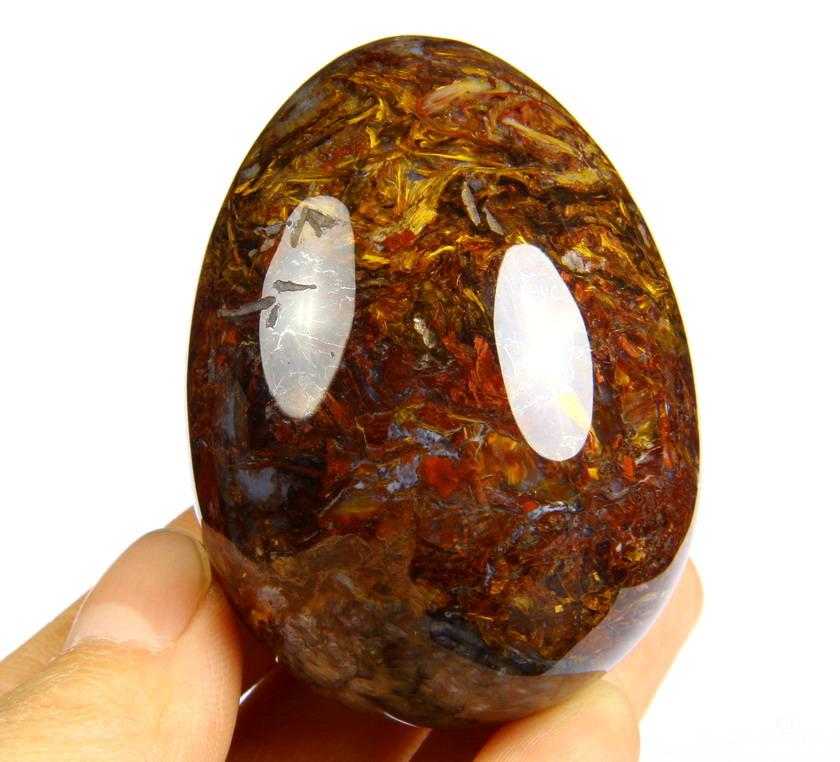 Gemstone 2.2" Pietersite Carved Crystal Skull Egg Sculpture Gemstone 2.2" Pietersite Carved Crystal Skull Egg Sculpture