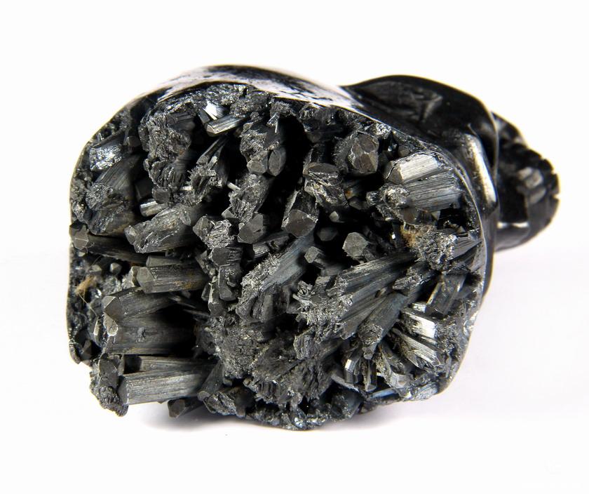 Nice Mineral 2.6" Stibnite Carved Crystal Skull Nice Mineral 2.6" Stibnite Carved Crystal Skull