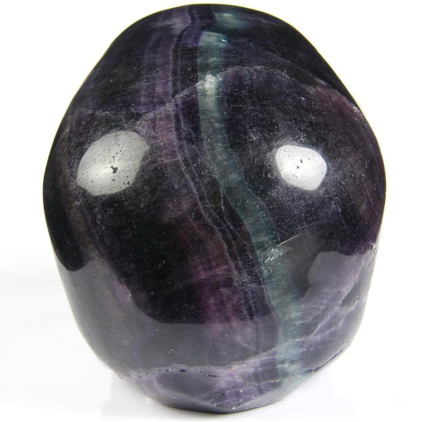 SKULL - Green & Purple Fluorite - Large 5 inch - Grade AAA - Carved in China - NEW1122