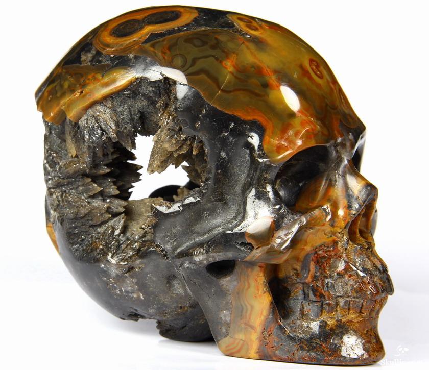 Nice Huge 3.7" Empire Red Agate Geode Carved Crystal Skull Nice Huge 3.7" Empire Red Agate Geode Carved Crystal Skull