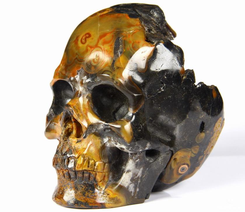 Nice Huge 3.7" Empire Red Agate Geode Carved Crystal Skull Nice Huge 3.7" Empire Red Agate Geode Carved Crystal Skull
