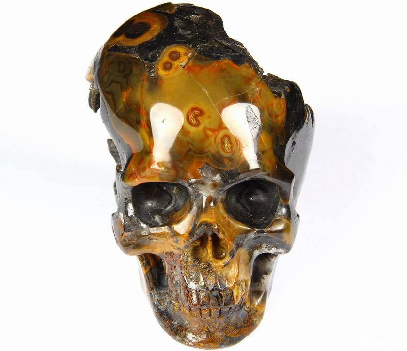 Nice Huge 3.7" Empire Red Agate Geode Carved Crystal Skull Nice Huge 3.7" Empire Red Agate Geode Carved Crystal Skull