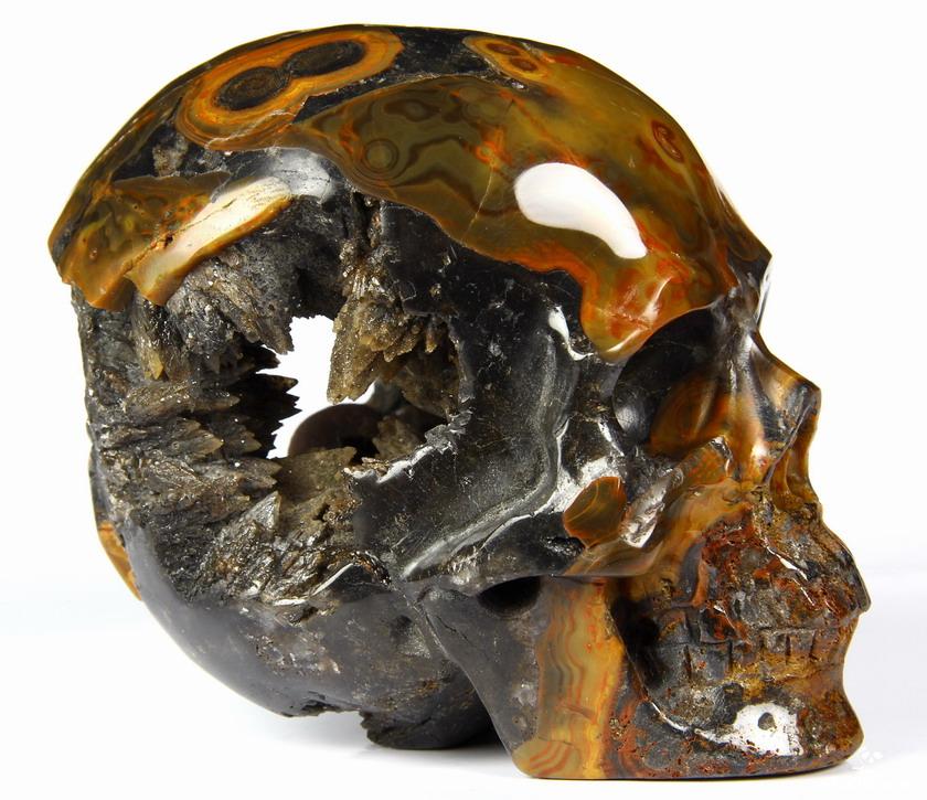 Nice Huge 3.7" Empire Red Agate Geode Carved Crystal Skull Nice Huge 3.7" Empire Red Agate Geode Carved Crystal Skull