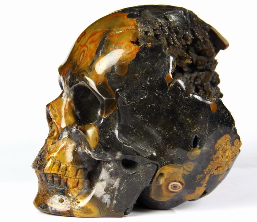 Nice Huge 3.7" Empire Red Agate Geode Carved Crystal Skull Nice Huge 3.7" Empire Red Agate Geode Carved Crystal Skull