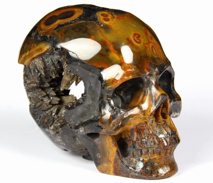 Nice Huge 3.7" Empire Red Agate Geode Carved Crystal Skull Nice Huge 3.7" Empire Red Agate Geode Carved Crystal Skull