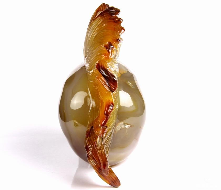 Amazing Gemstone Huge 5.7" Carnelian Carved Crystal Punk Skull Sculpture Amazing Gemstone Huge 5.7" Carnelian Carved Crystal Punk Skull Sculpture