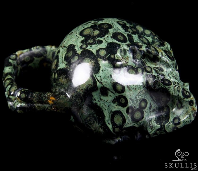 Huge 6.3" Kambaba Jasper Carved Crystal Skull, 9.6 OZ Huge 6.3" Kambaba Jasper Carved Crystal Skull, 9.6 OZ