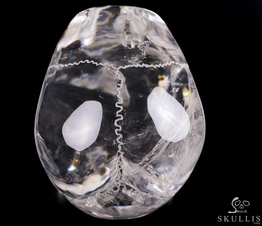 Lifesized Clear 6.5" Quartz Rock Crystal Carved Crystal Skull With Sutures,Super Realistic, Crystal Healing Lifesized Clear 6.5" Quartz Rock Crystal Carved Crystal Skull With Sutures,Super Realistic, Crystal Healing
