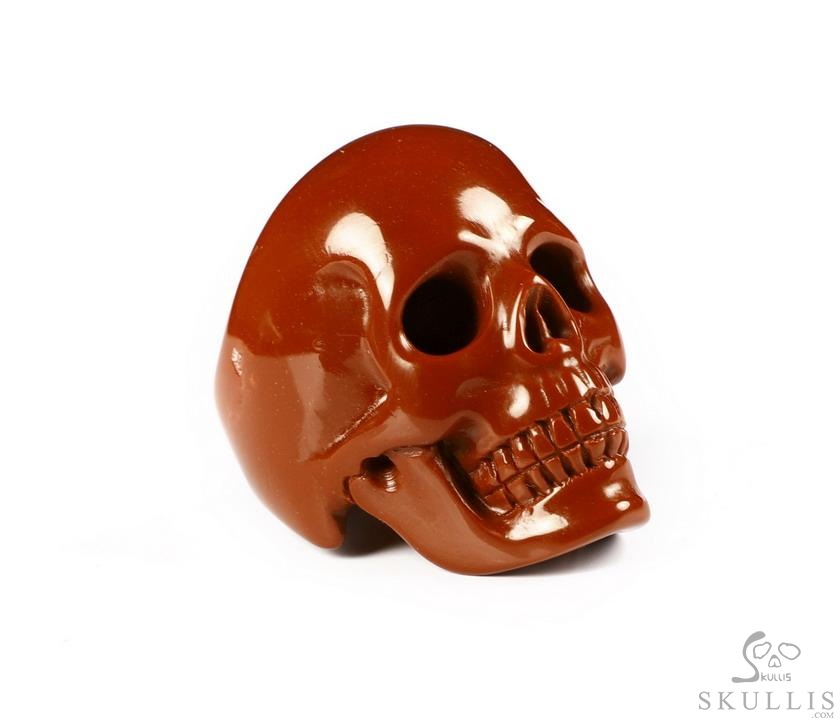 The Poetic Dreamer - US size 8 Red Jasper Hand Carved Crystal Skull Ring, Crystal Healing Skull Jewelry, for Women & Men The Poetic Dreamer - US size 8 Red Jasper Hand Carved Crystal Skull Ring, Crystal Healing Skull Jewelry, for Women & Men