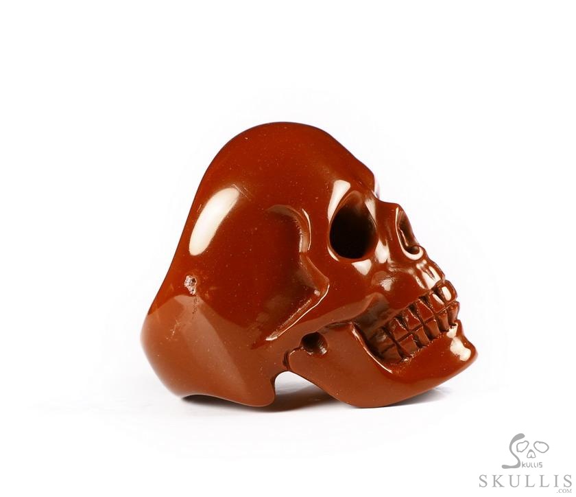 The Poetic Dreamer - US size 8 Red Jasper Hand Carved Crystal Skull Ring, Crystal Healing Skull Jewelry, for Women & Men The Poetic Dreamer - US size 8 Red Jasper Hand Carved Crystal Skull Ring, Crystal Healing Skull Jewelry, for Women & Men