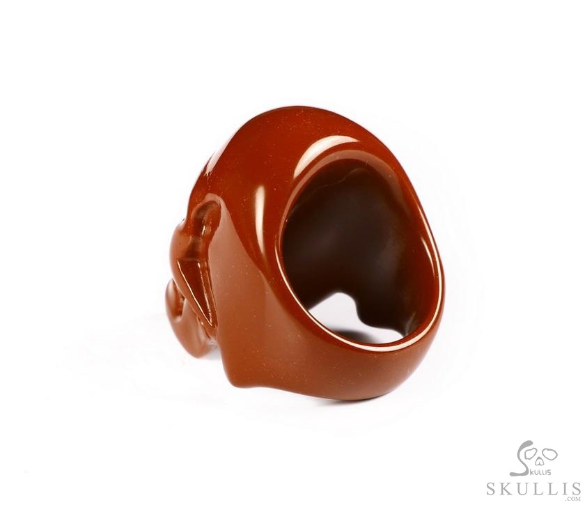The Poetic Dreamer - US size 8 Red Jasper Hand Carved Crystal Skull Ring, Crystal Healing Skull Jewelry, for Women & Men The Poetic Dreamer - US size 8 Red Jasper Hand Carved Crystal Skull Ring, Crystal Healing Skull Jewelry, for Women & Men