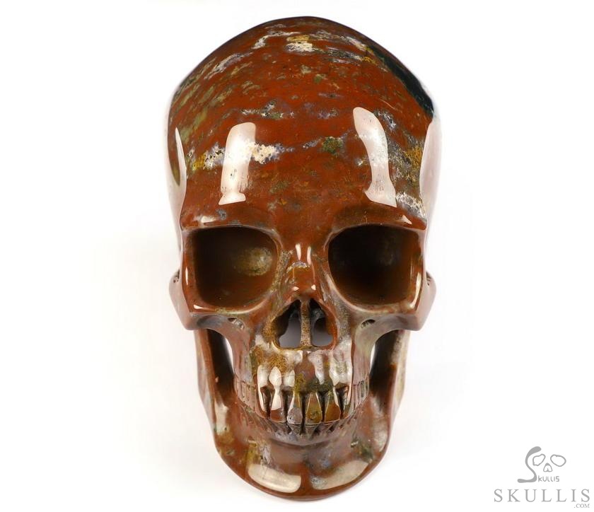 Gemstone Huge 4.7" Indian Agate Carved Crystal Skull,Super Realistic, Crystal Healing Gemstone Huge 4.7" Indian Agate Carved Crystal Skull,Super Realistic, Crystal Healing