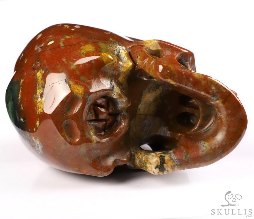 Gemstone Huge 4.7" Indian Agate Carved Crystal Skull,Super Realistic, Crystal Healing Gemstone Huge 4.7" Indian Agate Carved Crystal Skull,Super Realistic, Crystal Healing