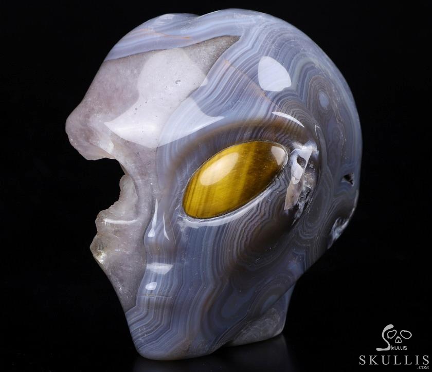 Huge 4.3" Agate Amethyst Geode Star Being Female Alien Crystal Skull Companion With Tiger Eye Eyes, CHand Carved Gemstone Fine Art Sculpture,, Reiki Healing Stone Statue Huge 4.3" Agate Amethyst Geode Star Being Female Alien Crystal Skull Companion With Tiger Eye Eyes, CHand Carved Gemstone Fine Art Sculpture,, Reiki Healing Stone Statue