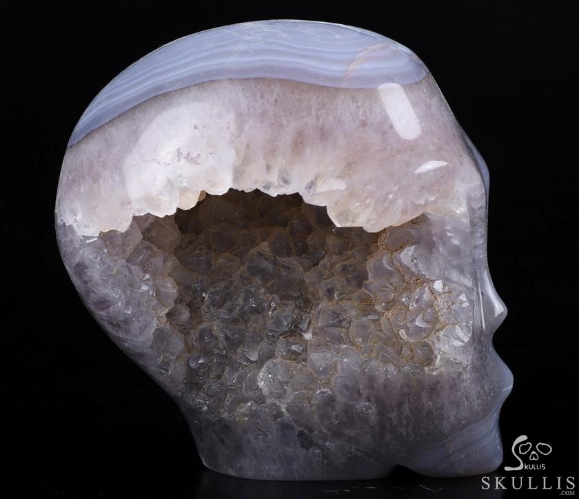 Huge 4.3" Agate Amethyst Geode Star Being Female Alien Crystal Skull Companion With Tiger Eye Eyes, CHand Carved Gemstone Fine Art Sculpture,, Reiki Healing Stone Statue Huge 4.3" Agate Amethyst Geode Star Being Female Alien Crystal Skull Companion With Tiger Eye Eyes, CHand Carved Gemstone Fine Art Sculpture,, Reiki Healing Stone Statue