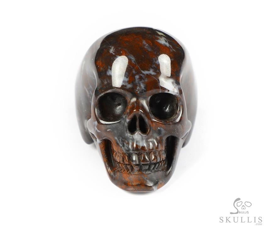 The Poetic Dreamer - US size 10 Chinese Bloodstone Hand Carved Crystal Skull Ring, Crystal Healing Skull Jewelry, for Women & Men The Poetic Dreamer - US size 10 Chinese Bloodstone Hand Carved Crystal Skull Ring, Crystal Healing Skull Jewelry, for Women & Men
