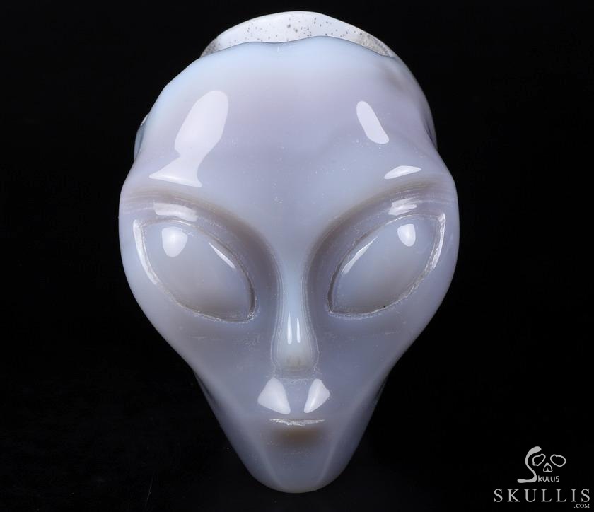 Unique 3.9" Agate Geode Star Being Female Alien Crystal Skull Companion, Hand Carved Gemstone Fine Art Sculpture,, Reiki Healing Stone Statue Unique 3.9" Agate Geode Star Being Female Alien Crystal Skull Companion, Hand Carved Gemstone Fine Art Sculpture,, Reiki Healing Stone Statue