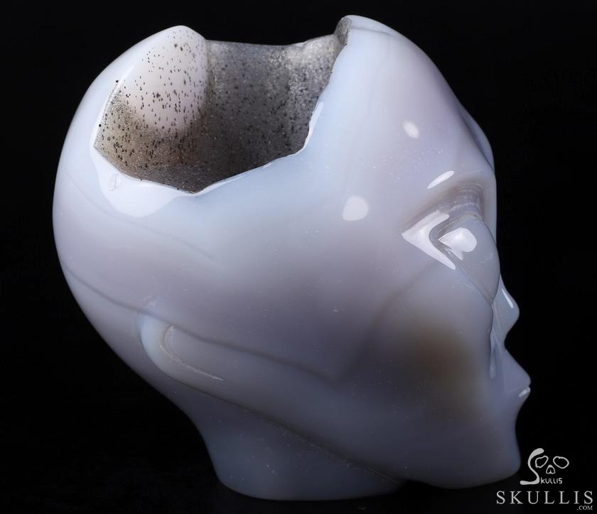Unique 3.9" Agate Geode Star Being Female Alien Crystal Skull Companion, Hand Carved Gemstone Fine Art Sculpture,, Reiki Healing Stone Statue Unique 3.9" Agate Geode Star Being Female Alien Crystal Skull Companion, Hand Carved Gemstone Fine Art Sculpture,, Reiki Healing Stone Statue