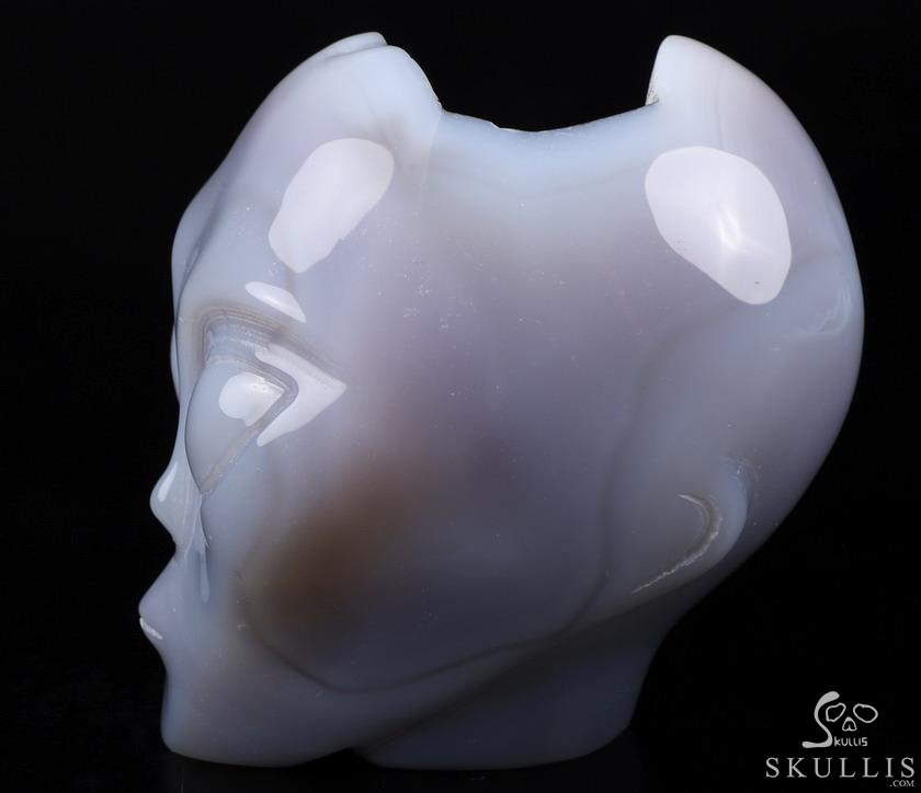 Unique 3.9" Agate Geode Star Being Female Alien Crystal Skull Companion, Hand Carved Gemstone Fine Art Sculpture,, Reiki Healing Stone Statue Unique 3.9" Agate Geode Star Being Female Alien Crystal Skull Companion, Hand Carved Gemstone Fine Art Sculpture,, Reiki Healing Stone Statue