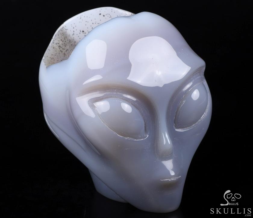 Unique 3.9" Agate Geode Star Being Female Alien Crystal Skull Companion, Hand Carved Gemstone Fine Art Sculpture,, Reiki Healing Stone Statue Unique 3.9" Agate Geode Star Being Female Alien Crystal Skull Companion, Hand Carved Gemstone Fine Art Sculpture,, Reiki Healing Stone Statue