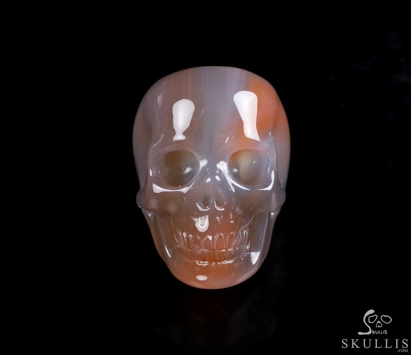 The Poetic Dreamer - US size 8 Mozambique Agate Hand Carved Crystal Skull Ring, Crystal Healing Skull Jewelry, for Women & Men The Poetic Dreamer - US size 8 Mozambique Agate Hand Carved Crystal Skull Ring, Crystal Healing Skull Jewelry, for Women & Men