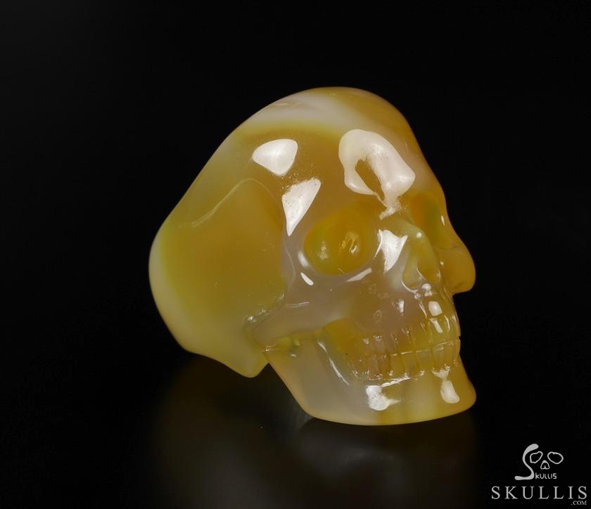 The Poetic Dreamer - US size 9 Carnelian Hand Carved Crystal Skull Ring, Crystal Healing Skull Jewelry, for Women & Men The Poetic Dreamer - US size 9 Carnelian Hand Carved Crystal Skull Ring, Crystal Healing Skull Jewelry, for Women & Men