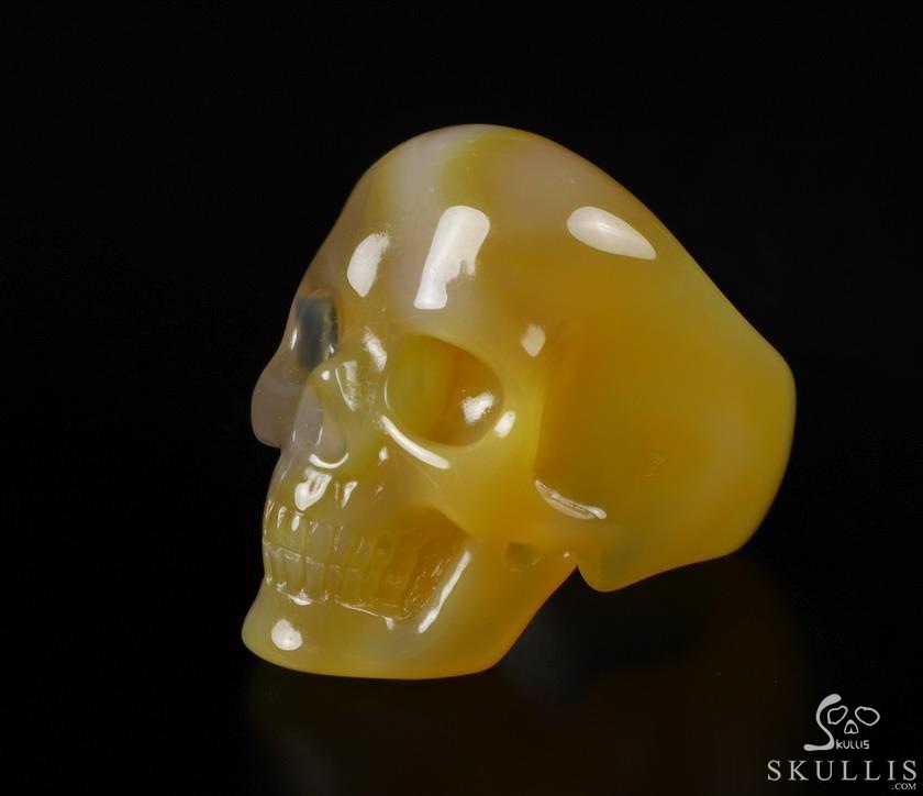 The Poetic Dreamer - US size 9 Carnelian Hand Carved Crystal Skull Ring, Crystal Healing Skull Jewelry, for Women & Men The Poetic Dreamer - US size 9 Carnelian Hand Carved Crystal Skull Ring, Crystal Healing Skull Jewelry, for Women & Men