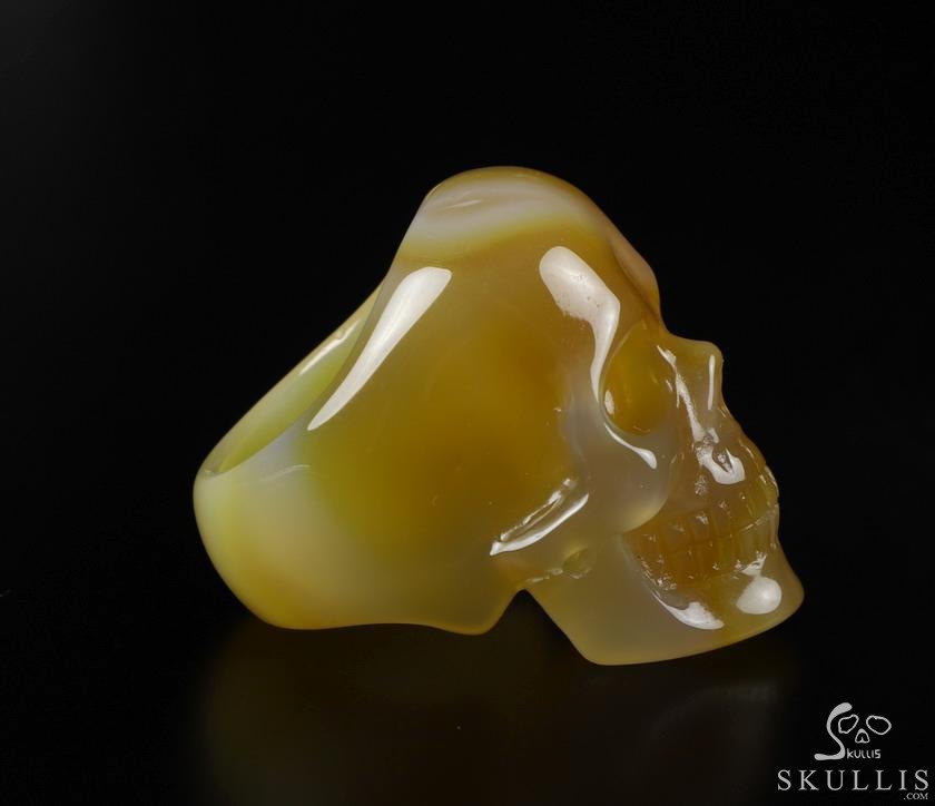 The Poetic Dreamer - US size 9 Carnelian Hand Carved Crystal Skull Ring, Crystal Healing Skull Jewelry, for Women & Men The Poetic Dreamer - US size 9 Carnelian Hand Carved Crystal Skull Ring, Crystal Healing Skull Jewelry, for Women & Men