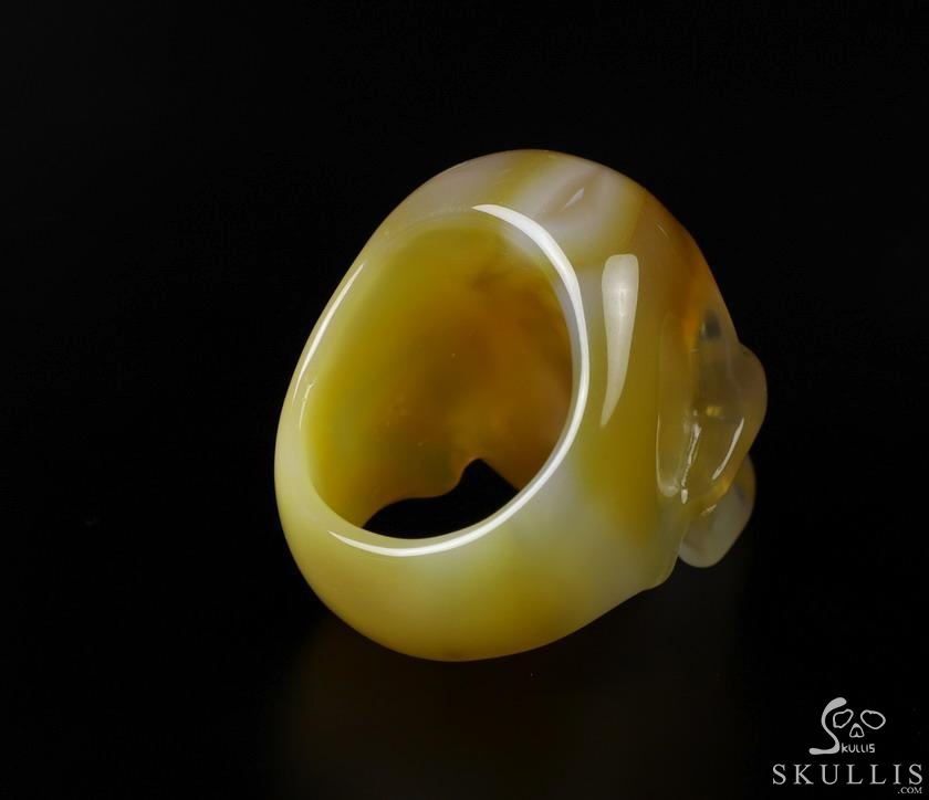 The Poetic Dreamer - US size 9 Carnelian Hand Carved Crystal Skull Ring, Crystal Healing Skull Jewelry, for Women & Men The Poetic Dreamer - US size 9 Carnelian Hand Carved Crystal Skull Ring, Crystal Healing Skull Jewelry, for Women & Men