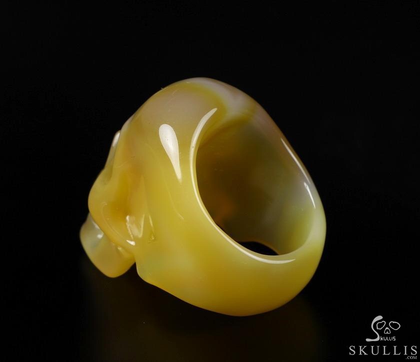 The Poetic Dreamer - US size 9 Carnelian Hand Carved Crystal Skull Ring, Crystal Healing Skull Jewelry, for Women & Men The Poetic Dreamer - US size 9 Carnelian Hand Carved Crystal Skull Ring, Crystal Healing Skull Jewelry, for Women & Men