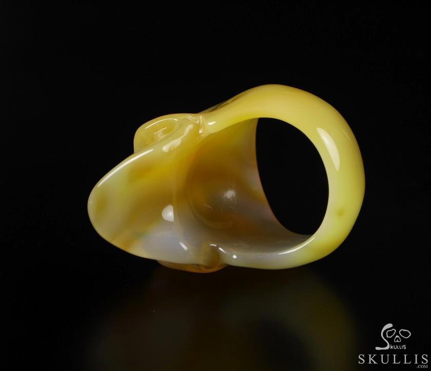 The Poetic Dreamer - US size 9 Carnelian Hand Carved Crystal Skull Ring, Crystal Healing Skull Jewelry, for Women & Men The Poetic Dreamer - US size 9 Carnelian Hand Carved Crystal Skull Ring, Crystal Healing Skull Jewelry, for Women & Men