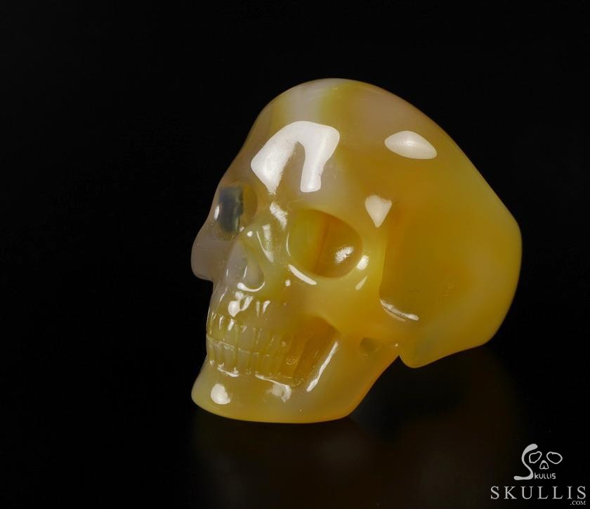 The Poetic Dreamer - US size 9 Carnelian Hand Carved Crystal Skull Ring, Crystal Healing Skull Jewelry, for Women & Men The Poetic Dreamer - US size 9 Carnelian Hand Carved Crystal Skull Ring, Crystal Healing Skull Jewelry, for Women & Men