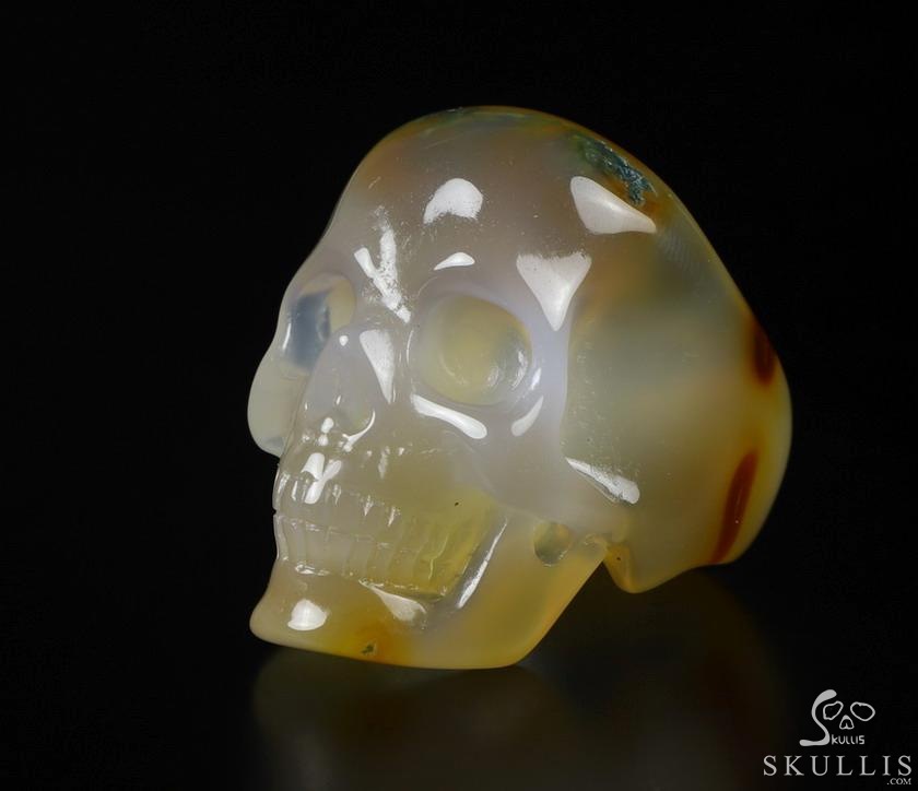 The Poetic Dreamer - US size 8 Carnelian Hand Carved Crystal Skull Ring, Crystal Healing Skull Jewelry, for Women & Men The Poetic Dreamer - US size 8 Carnelian Hand Carved Crystal Skull Ring, Crystal Healing Skull Jewelry, for Women & Men
