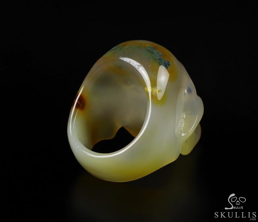 The Poetic Dreamer - US size 8 Carnelian Hand Carved Crystal Skull Ring, Crystal Healing Skull Jewelry, for Women & Men The Poetic Dreamer - US size 8 Carnelian Hand Carved Crystal Skull Ring, Crystal Healing Skull Jewelry, for Women & Men