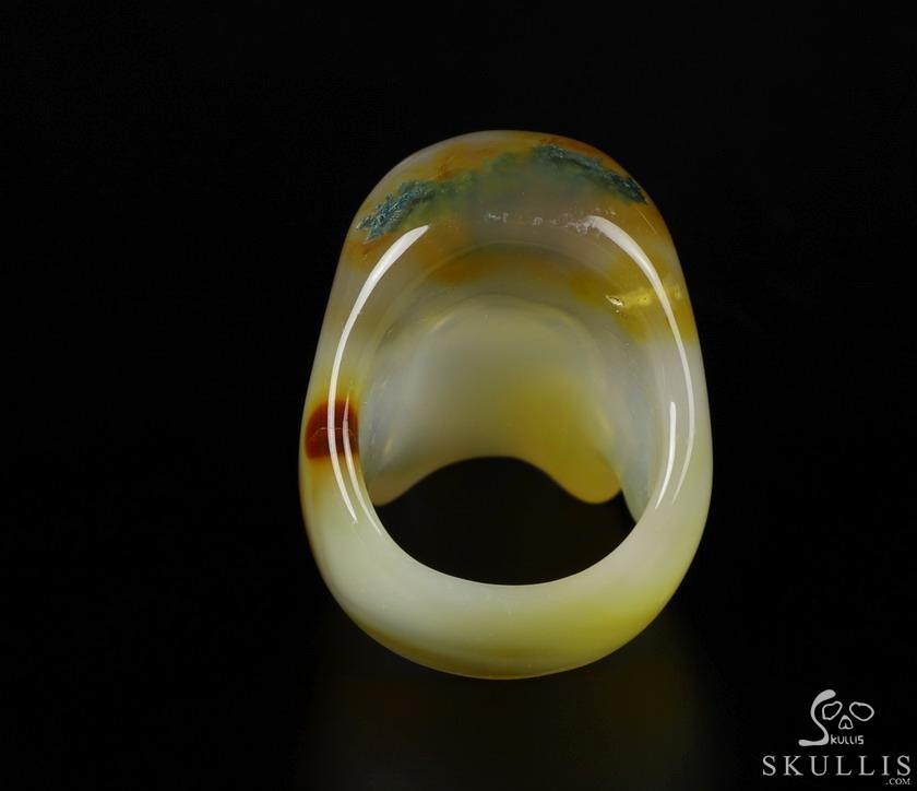 The Poetic Dreamer - US size 8 Carnelian Hand Carved Crystal Skull Ring, Crystal Healing Skull Jewelry, for Women & Men The Poetic Dreamer - US size 8 Carnelian Hand Carved Crystal Skull Ring, Crystal Healing Skull Jewelry, for Women & Men