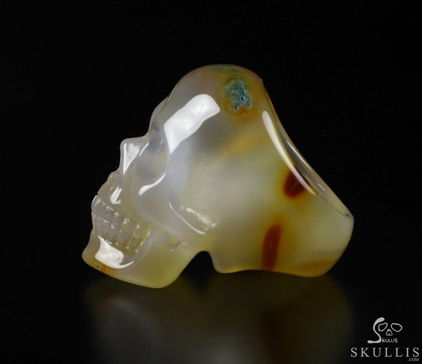 The Poetic Dreamer - US size 8 Carnelian Hand Carved Crystal Skull Ring, Crystal Healing Skull Jewelry, for Women & Men The Poetic Dreamer - US size 8 Carnelian Hand Carved Crystal Skull Ring, Crystal Healing Skull Jewelry, for Women & Men