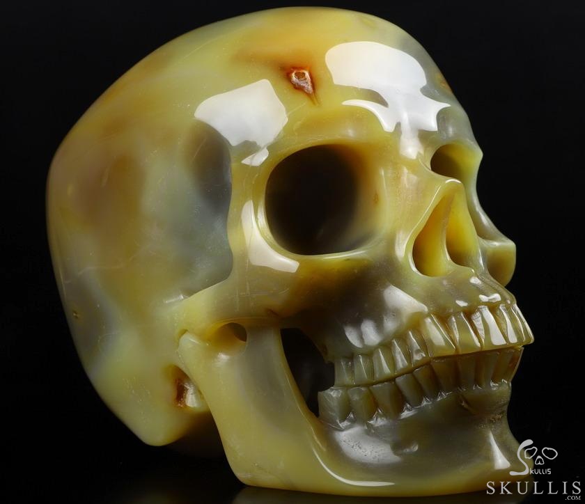 Gemstone Lifesized 6.7" Agate Carved Crystal Skull,Super Realistic, Crystal Healing Gemstone Lifesized 6.7" Agate Carved Crystal Skull,Super Realistic, Crystal Healing