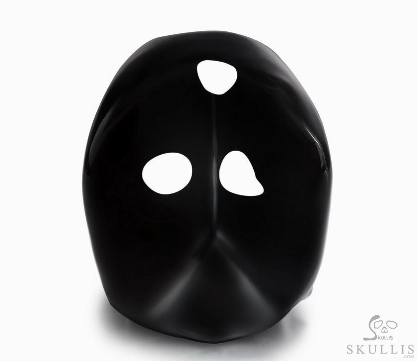 Huge 4.6" Black Obsidian & 925 Sterling Silver Carved Crystal Detachable Skull, Super Realistic Huge 4.6" Black Obsidian & 925 Sterling Silver Carved Crystal Detachable Skull, Super Realistic