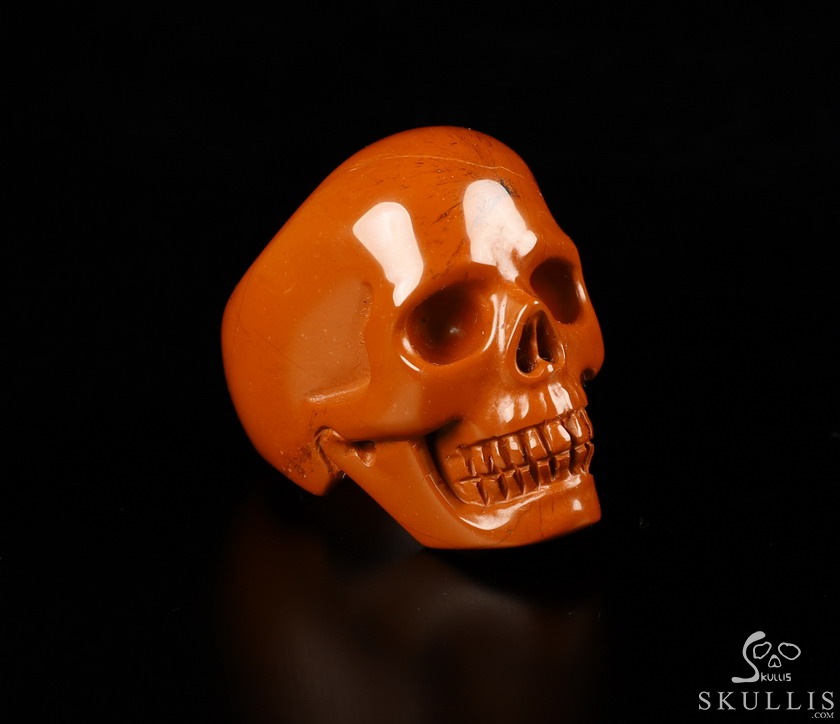The Poetic Dreamer - US size 9 Red Jasper Hand Carved Crystal Skull Ring, Crystal Healing Skull Jewelry, for Women & Men The Poetic Dreamer - US size 9 Red Jasper Hand Carved Crystal Skull Ring, Crystal Healing Skull Jewelry, for Women & Men