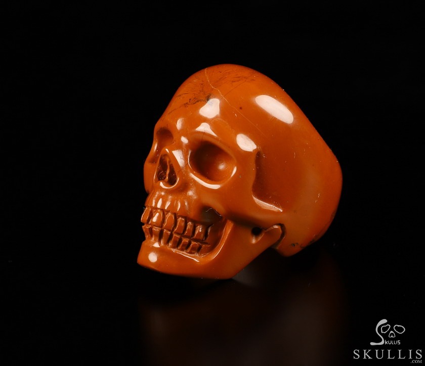 The Poetic Dreamer - US size 9 Red Jasper Hand Carved Crystal Skull Ring, Crystal Healing Skull Jewelry, for Women & Men The Poetic Dreamer - US size 9 Red Jasper Hand Carved Crystal Skull Ring, Crystal Healing Skull Jewelry, for Women & Men