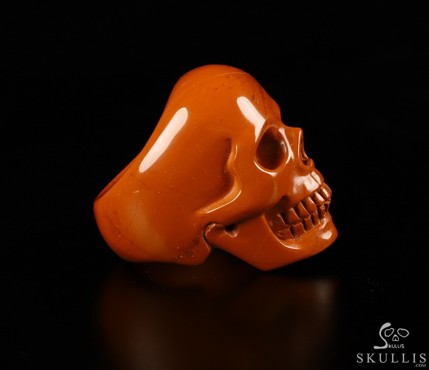 The Poetic Dreamer - US size 9 Red Jasper Hand Carved Crystal Skull Ring, Crystal Healing Skull Jewelry, for Women & Men The Poetic Dreamer - US size 9 Red Jasper Hand Carved Crystal Skull Ring, Crystal Healing Skull Jewelry, for Women & Men