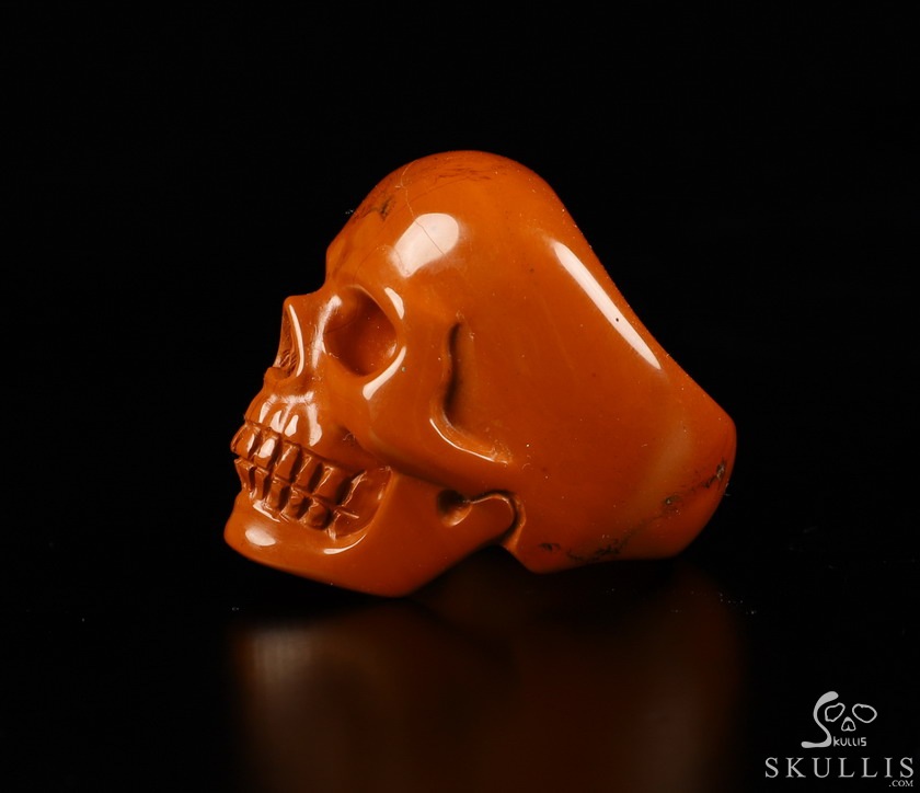 The Poetic Dreamer - US size 9 Red Jasper Hand Carved Crystal Skull Ring, Crystal Healing Skull Jewelry, for Women & Men The Poetic Dreamer - US size 9 Red Jasper Hand Carved Crystal Skull Ring, Crystal Healing Skull Jewelry, for Women & Men