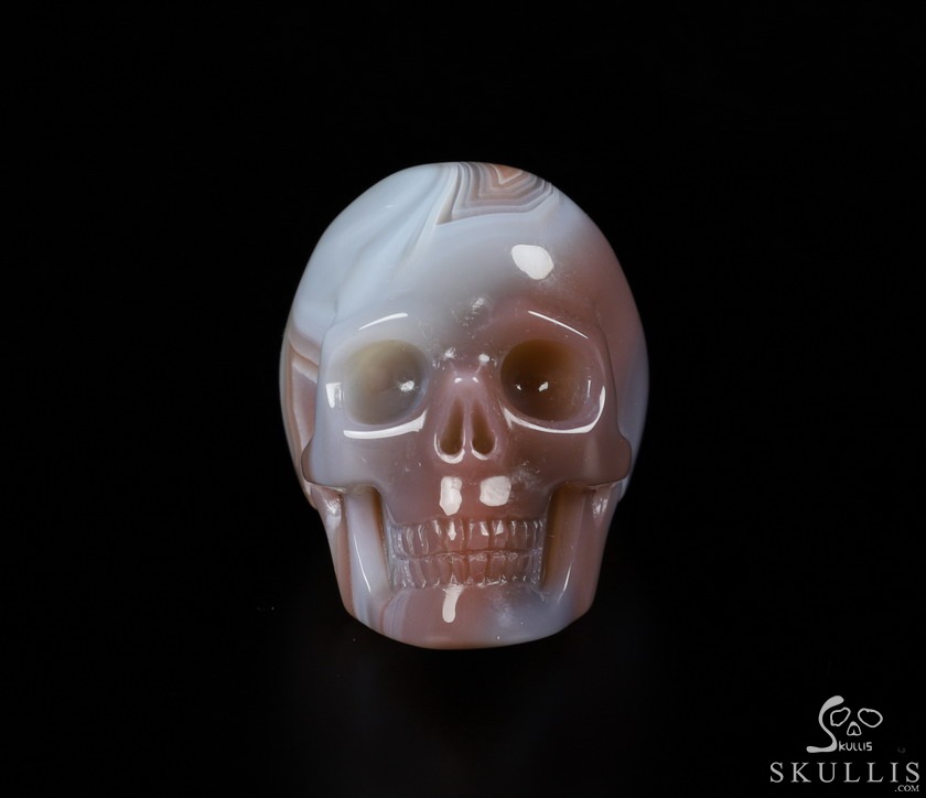 The Poetic Dreamer - US size 9 Mozambique Agate Hand Carved Crystal Skull Ring, Crystal Healing Skull Jewelry, for Women & Men The Poetic Dreamer - US size 9 Mozambique Agate Hand Carved Crystal Skull Ring, Crystal Healing Skull Jewelry, for Women & Men