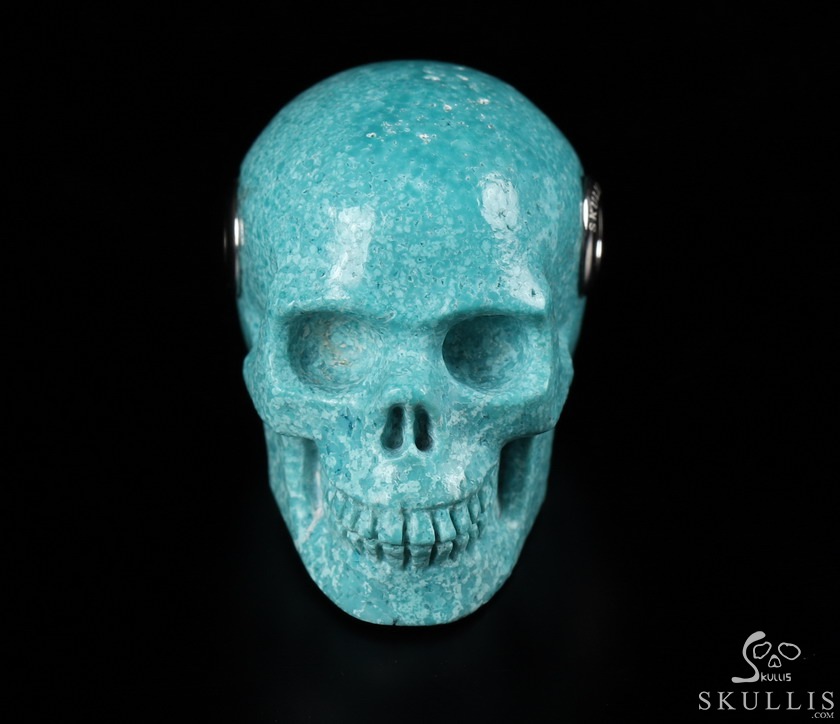 Skullis Signature 1.1" Turquoise Hand Carved Crystal Skull Pendant, Crystal Healing Skull Jewelry, for Women & Men Skullis Signature 1.1" Turquoise Hand Carved Crystal Skull Pendant, Crystal Healing Skull Jewelry, for Women & Men